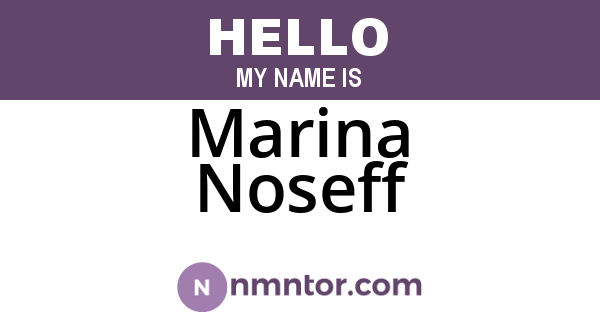 Marina Noseff