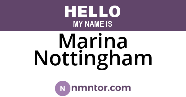 Marina Nottingham