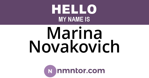 Marina Novakovich