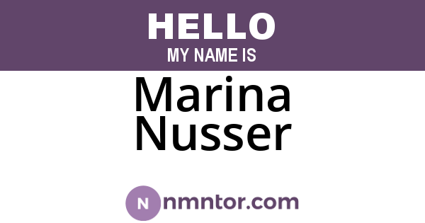 Marina Nusser
