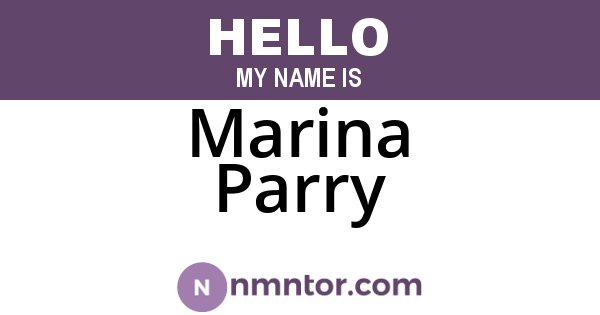 Marina Parry