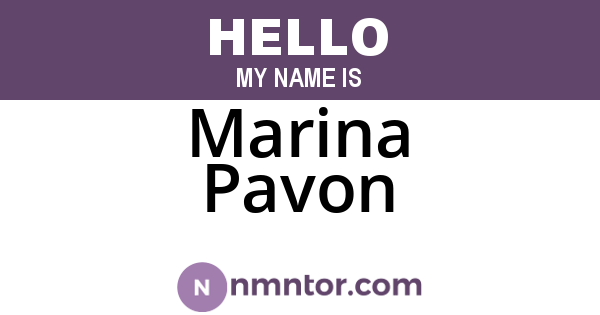Marina Pavon