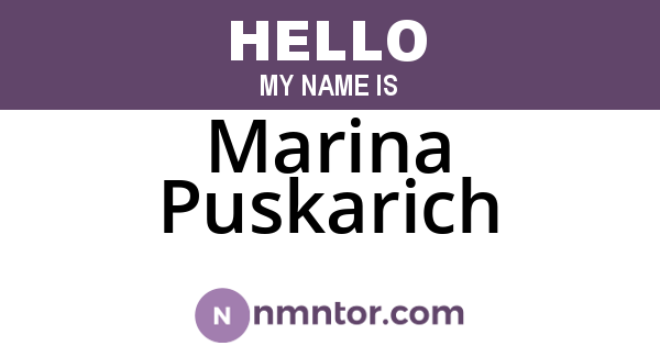 Marina Puskarich