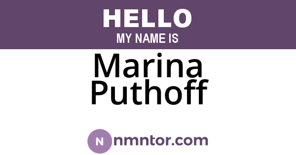 Marina Puthoff