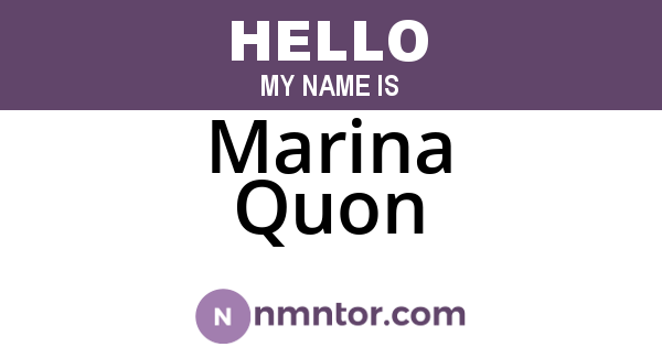 Marina Quon