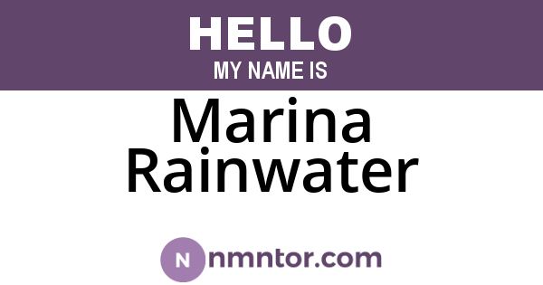 Marina Rainwater