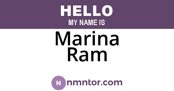 Marina Ram