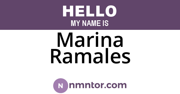 Marina Ramales