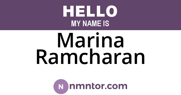 Marina Ramcharan