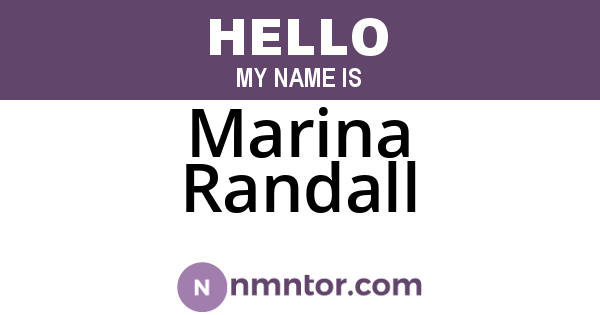 Marina Randall