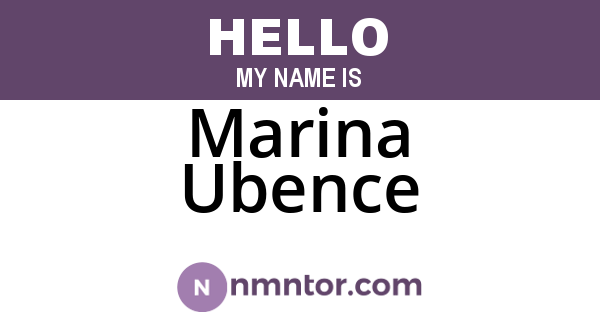 Marina Ubence