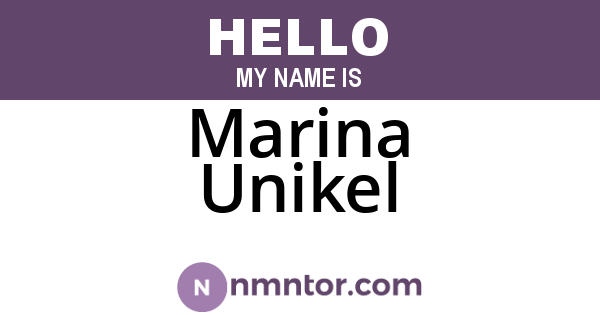 Marina Unikel