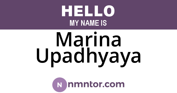 Marina Upadhyaya