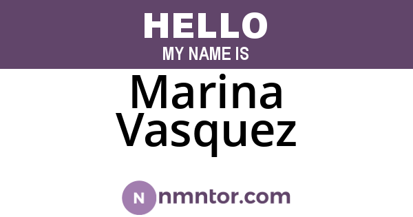Marina Vasquez