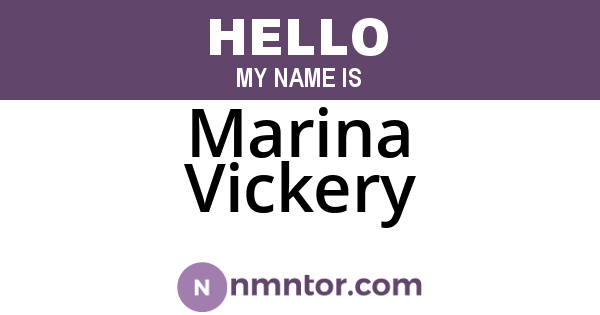 Marina Vickery