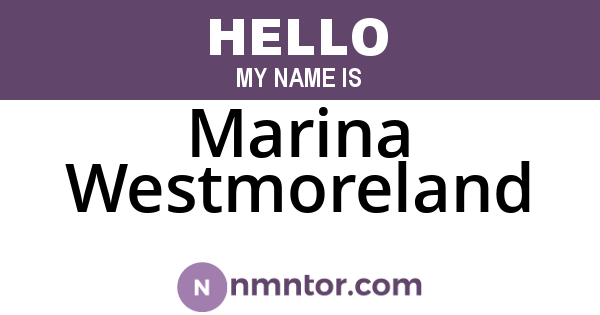 Marina Westmoreland