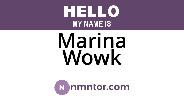 Marina Wowk