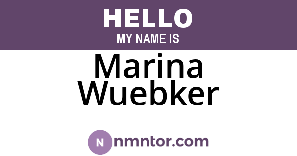 Marina Wuebker