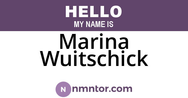 Marina Wuitschick