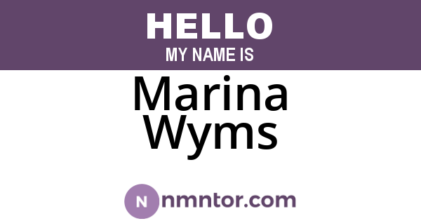 Marina Wyms