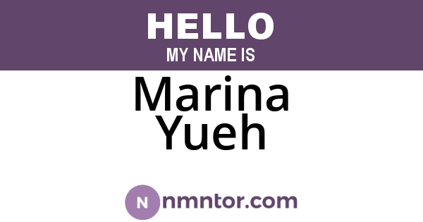 Marina Yueh
