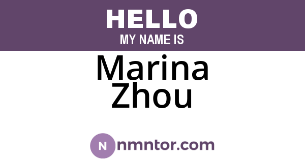Marina Zhou