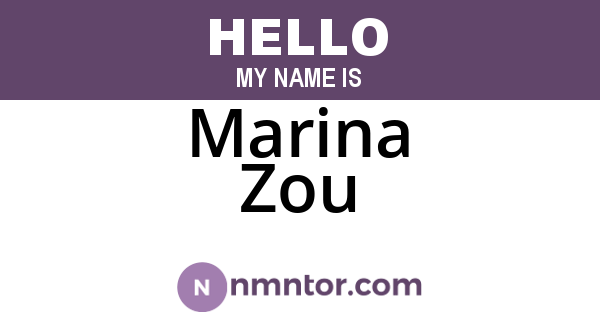 Marina Zou