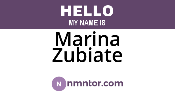Marina Zubiate