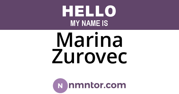 Marina Zurovec