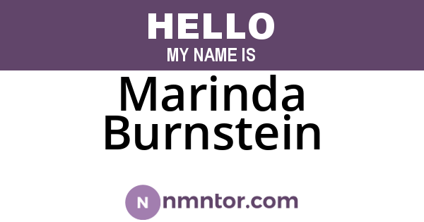 Marinda Burnstein