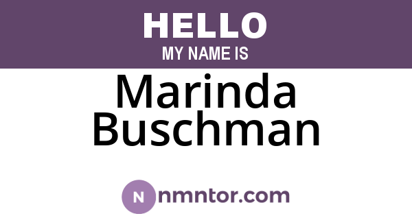 Marinda Buschman