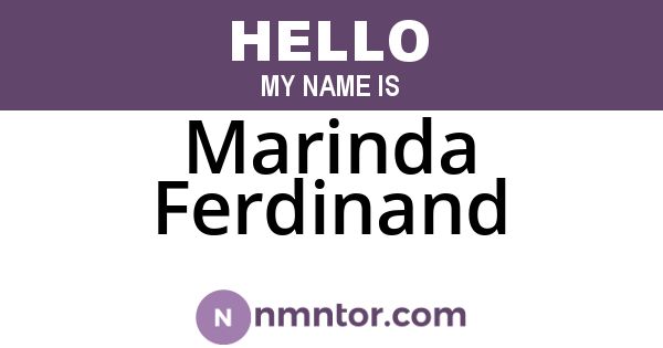 Marinda Ferdinand