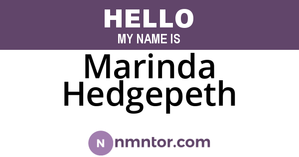 Marinda Hedgepeth