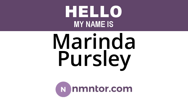 Marinda Pursley
