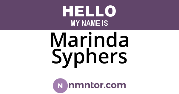 Marinda Syphers