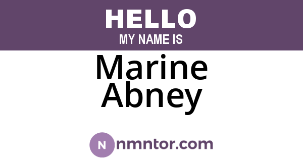 Marine Abney