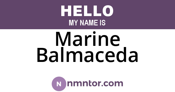 Marine Balmaceda