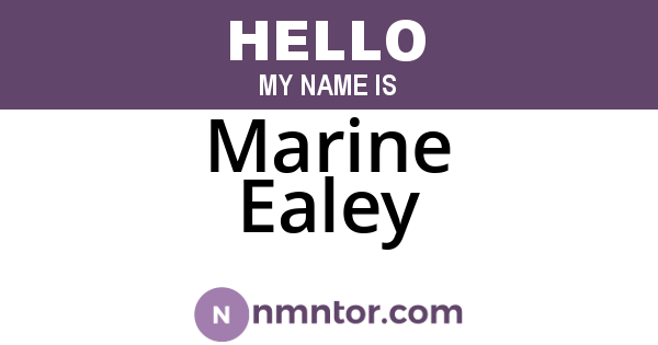 Marine Ealey