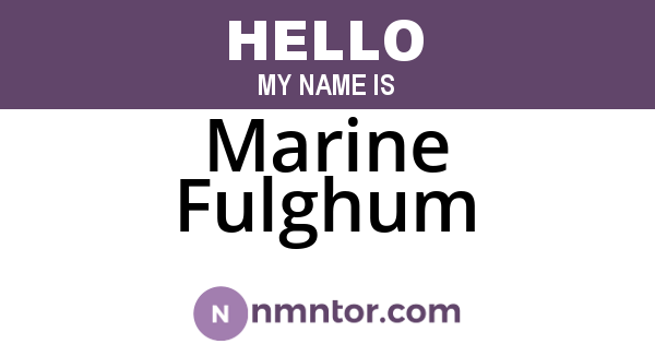 Marine Fulghum
