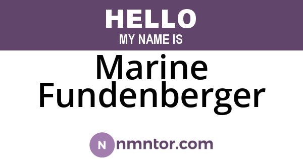 Marine Fundenberger