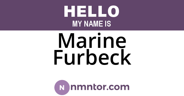 Marine Furbeck