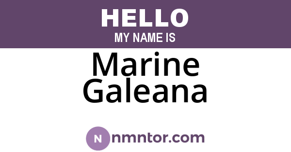 Marine Galeana