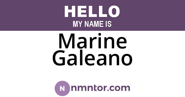 Marine Galeano