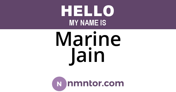 Marine Jain