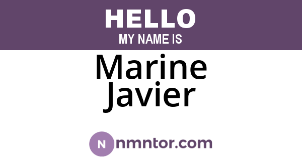 Marine Javier