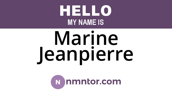 Marine Jeanpierre