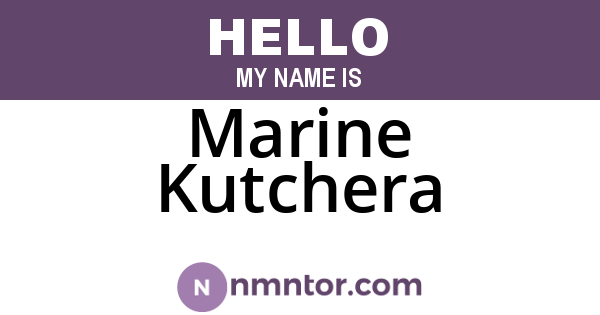 Marine Kutchera