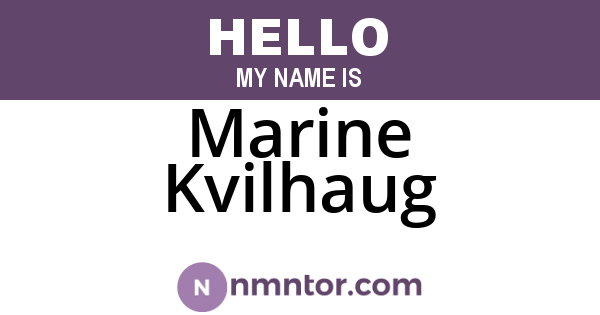 Marine Kvilhaug