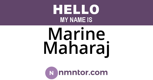 Marine Maharaj