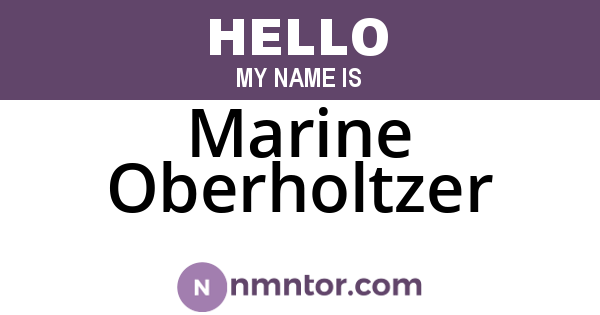 Marine Oberholtzer